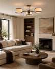 Calvrane Brass Multi-Arm Drum Ceiling Light