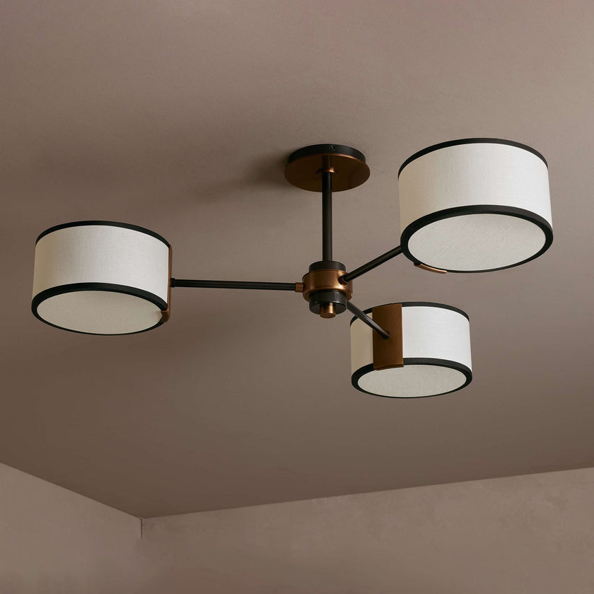 Calvrane Brass Multi-Arm Drum Ceiling Light