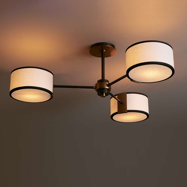 Calvrane Brass Multi-Arm Drum Ceiling Light