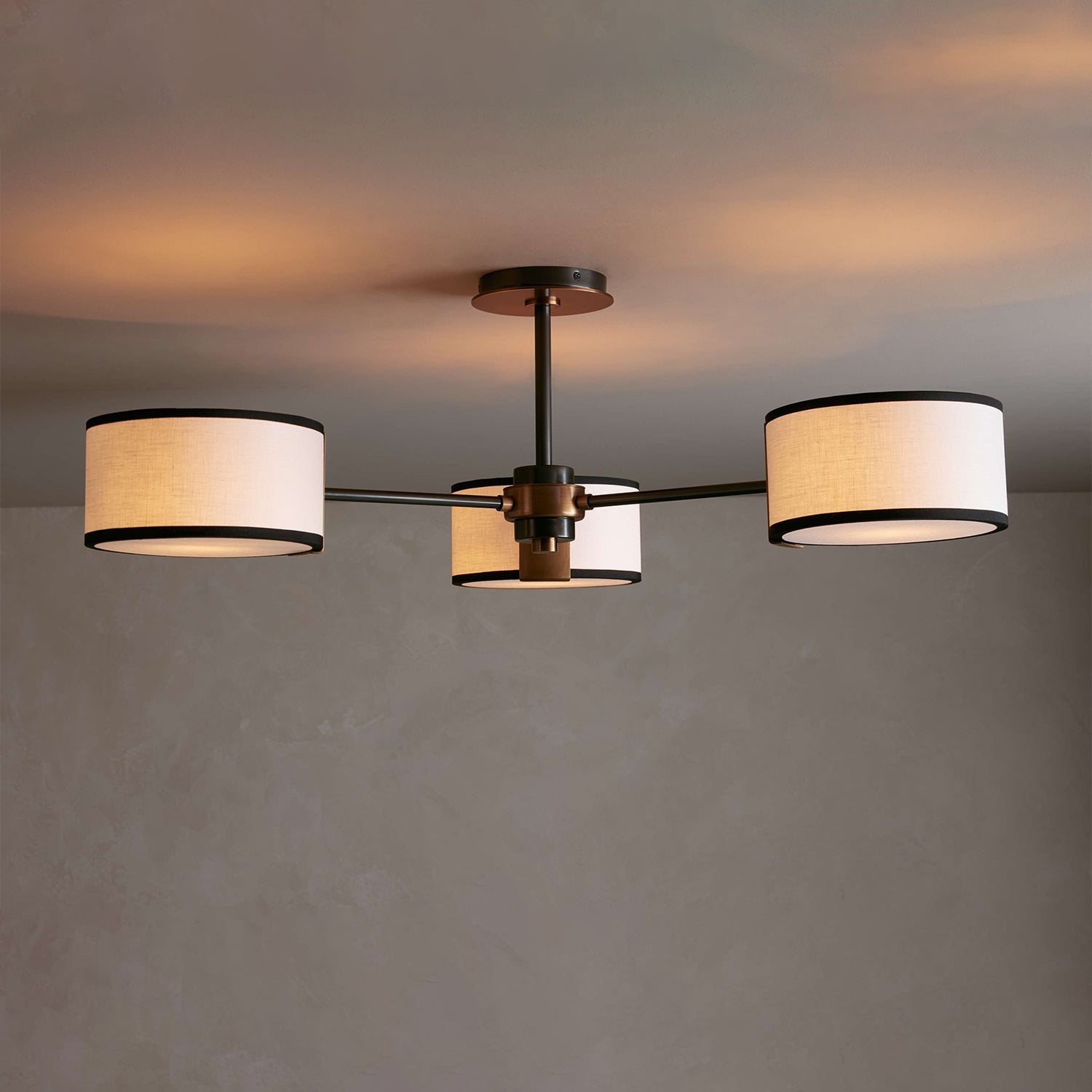 Calvrane Brass Multi-Arm Drum Ceiling Light