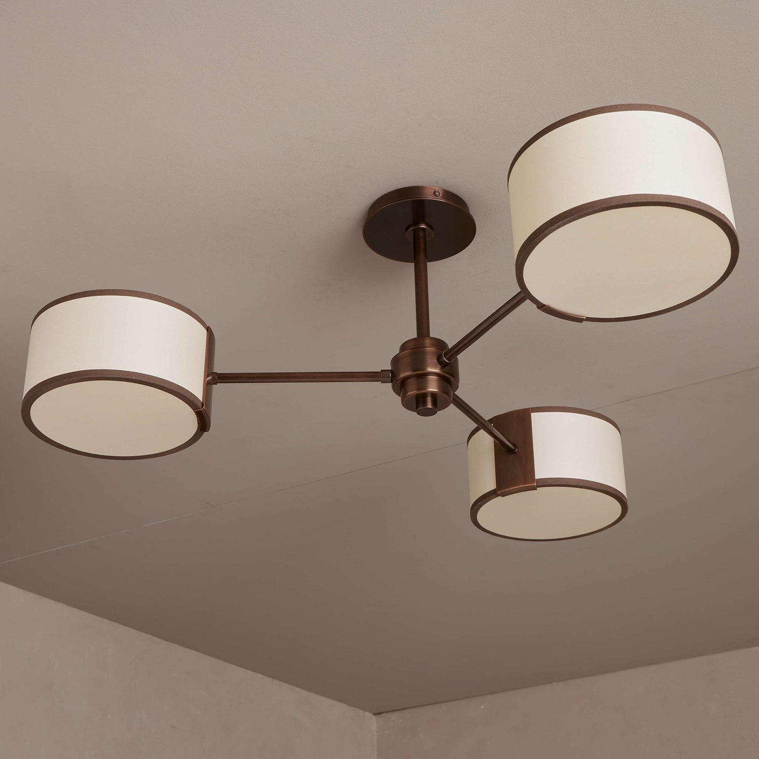 Calvrane Brass Multi-Arm Drum Ceiling Light