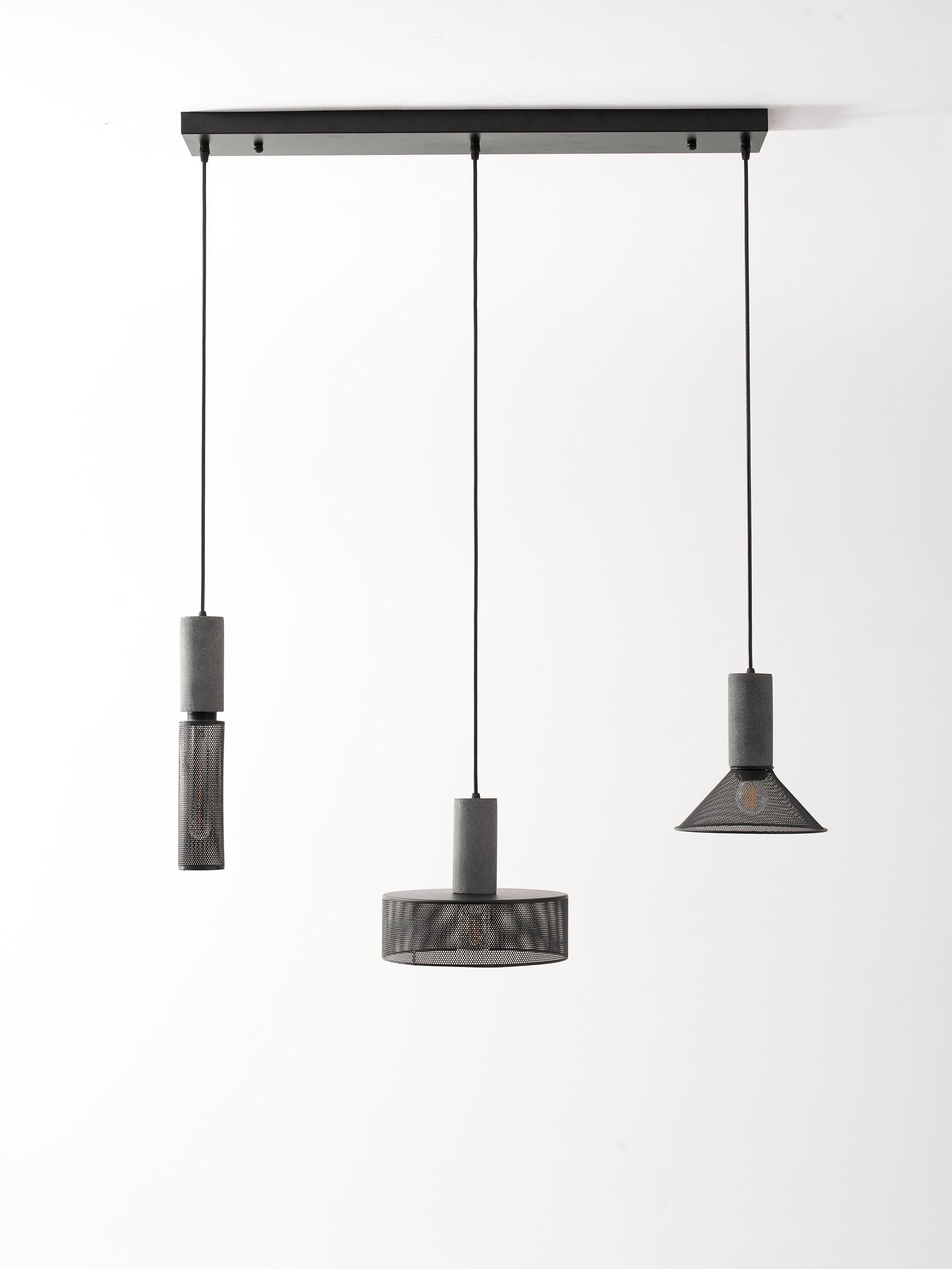 Minimalist Concrete Stone Cylinder Pendant Lamp
