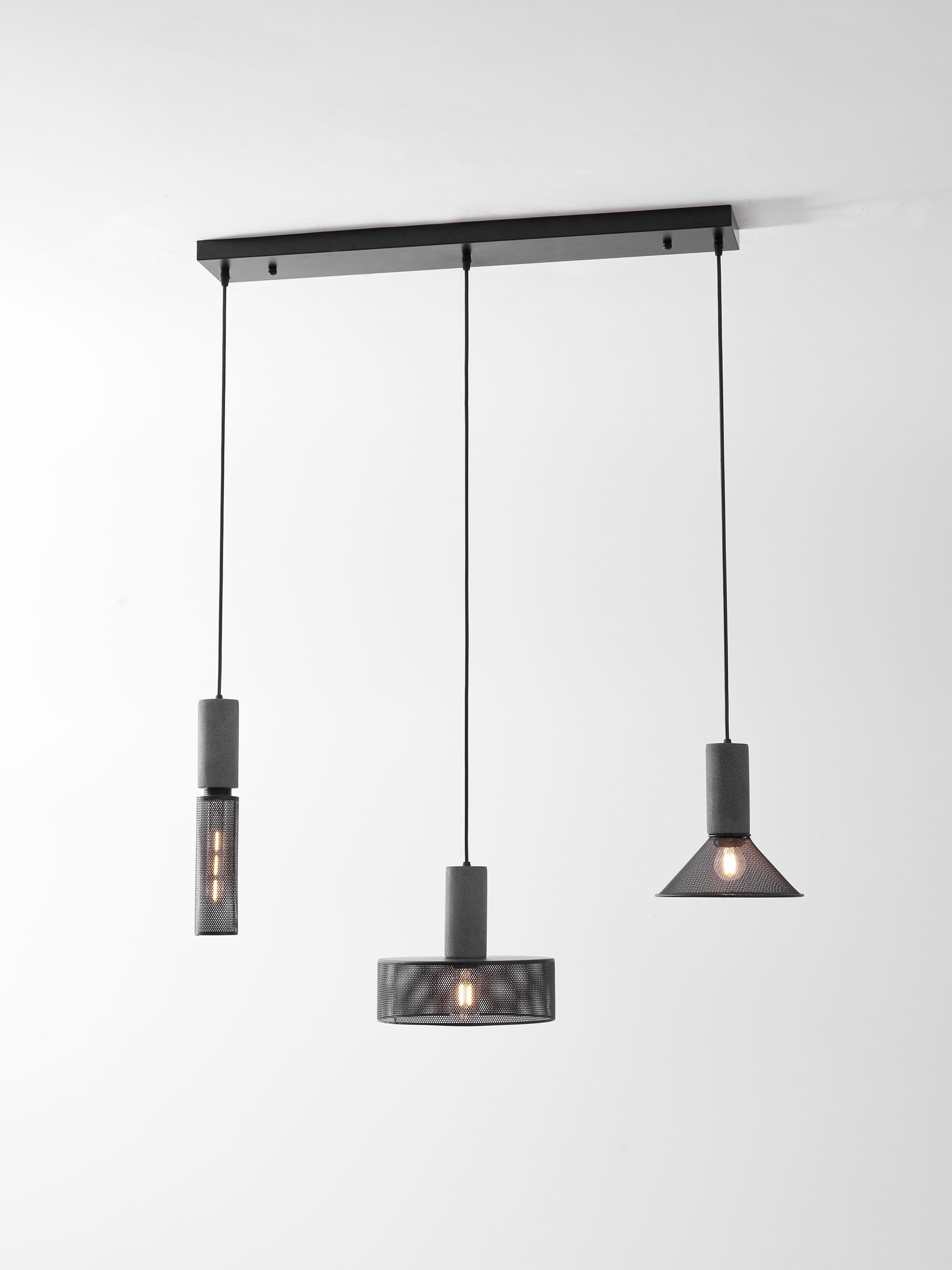 Minimalist Concrete Stone Cylinder Pendant Lamp