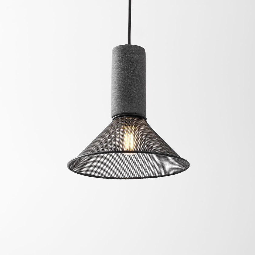 Minimalist Concrete Stone Cylinder Pendant Lamp