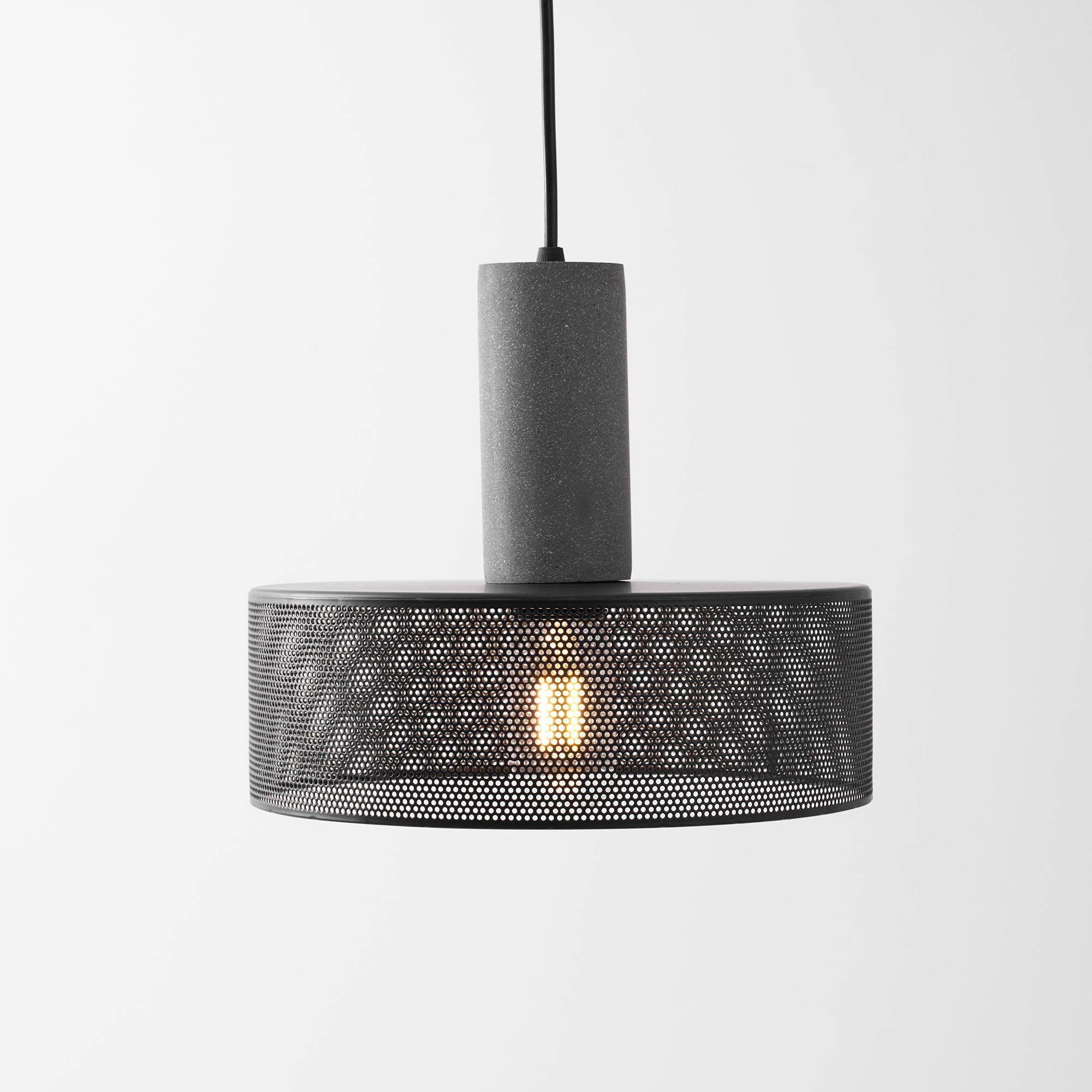 Minimalist Concrete Stone Cylinder Pendant Lamp