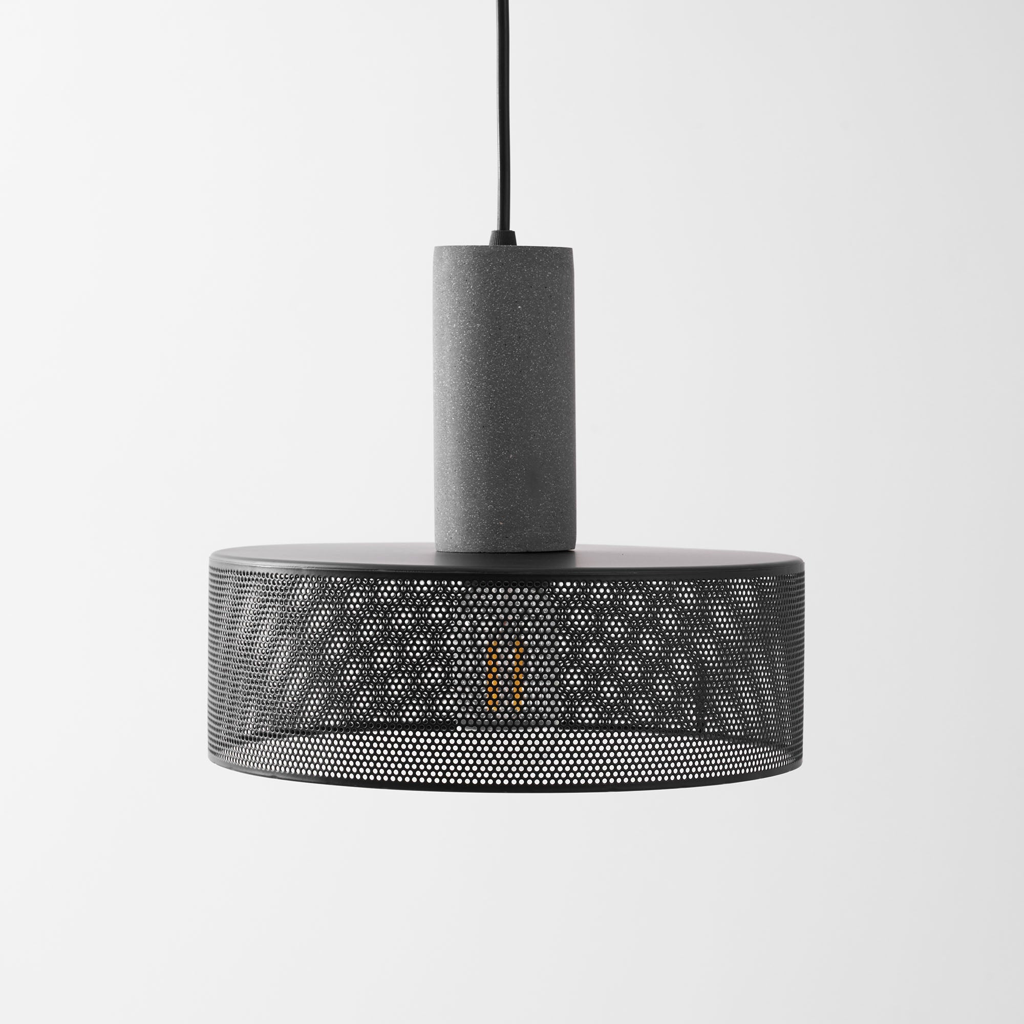 Minimalist Concrete Stone Cylinder Pendant Lamp