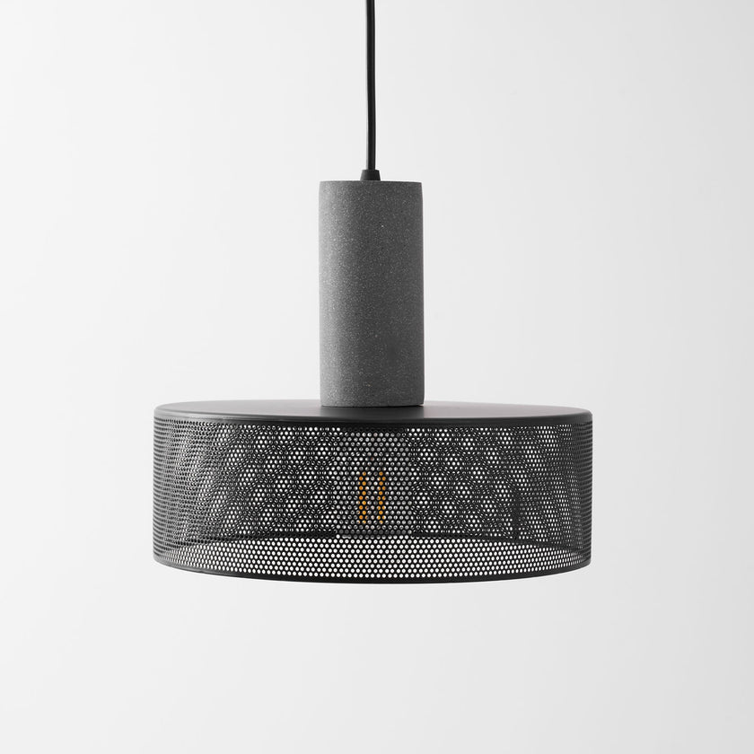 Minimalist Concrete Stone Cylinder Pendant Lamp