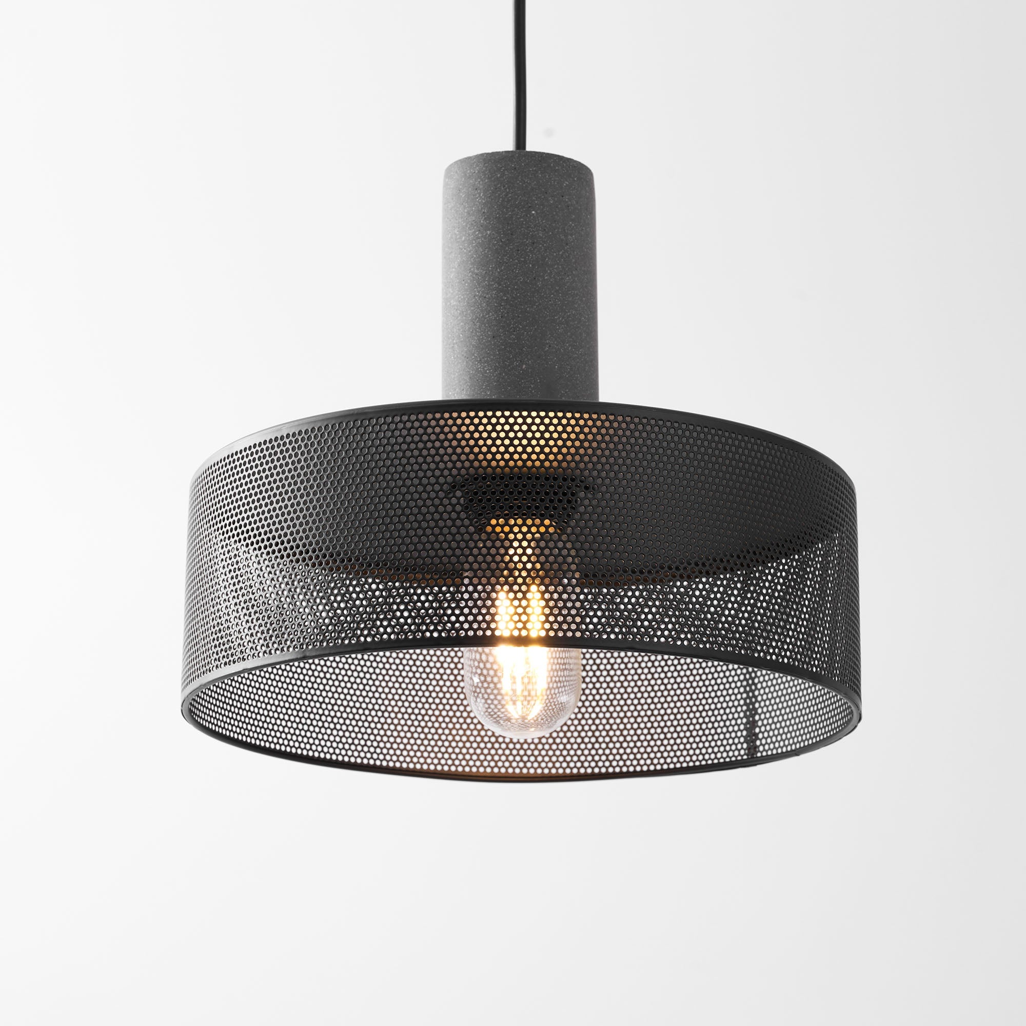 Minimalist Concrete Stone Cylinder Pendant Lamp