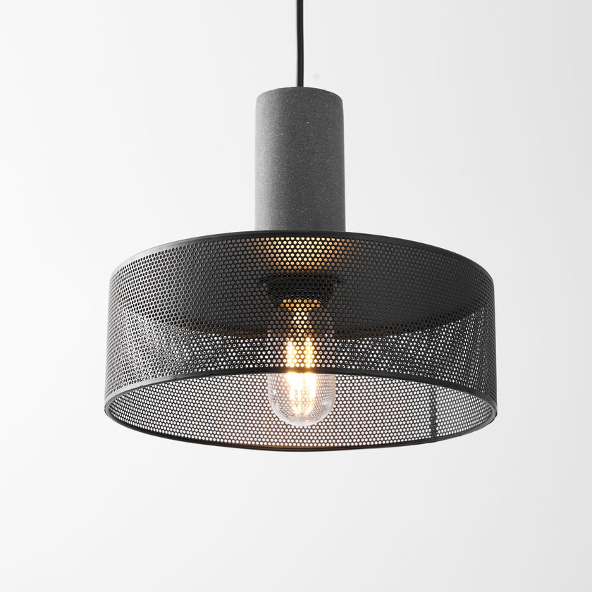 Minimalist Concrete Stone Cylinder Pendant Lamp