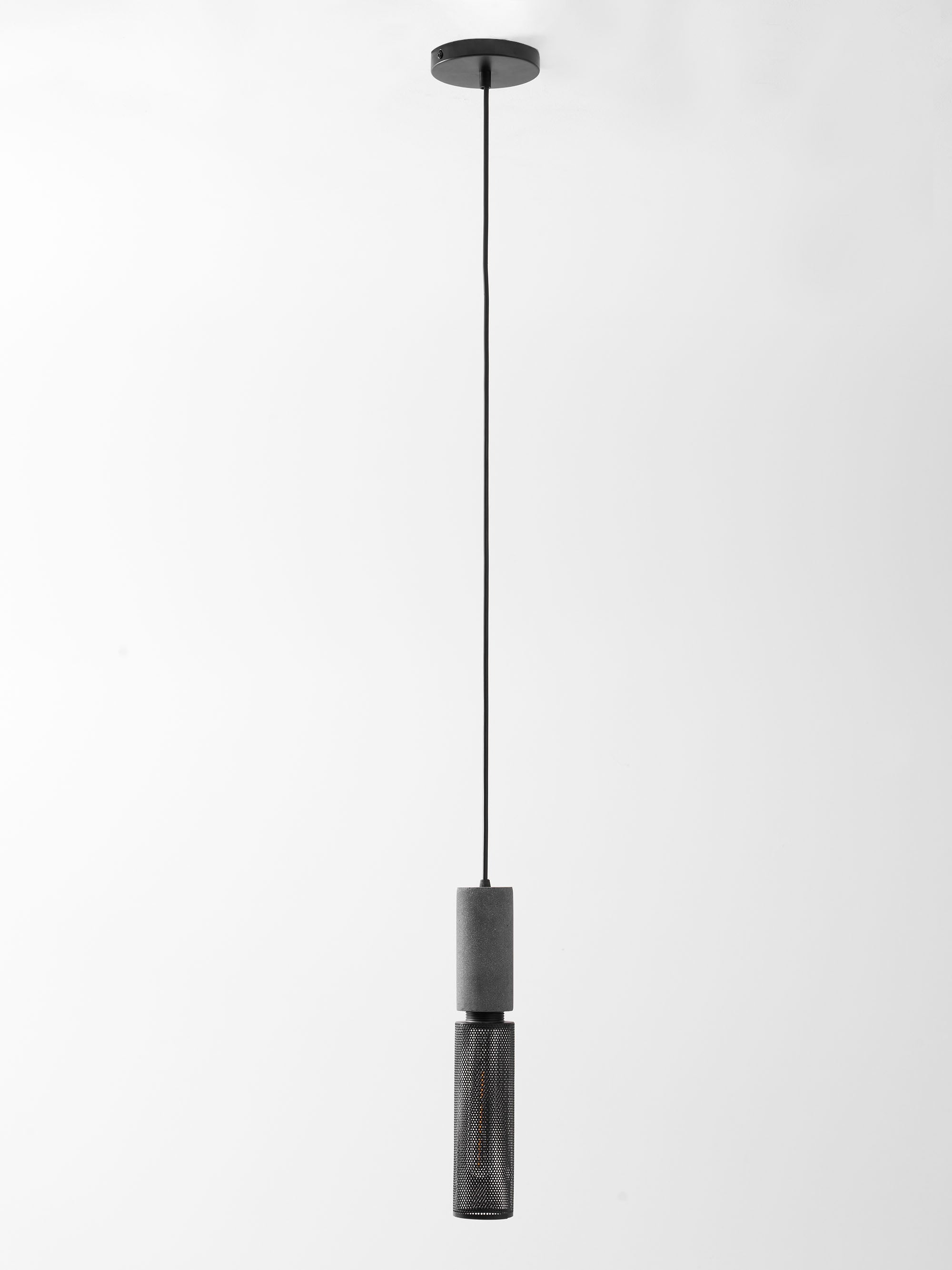 Minimalist Concrete Stone Cylinder Pendant Lamp
