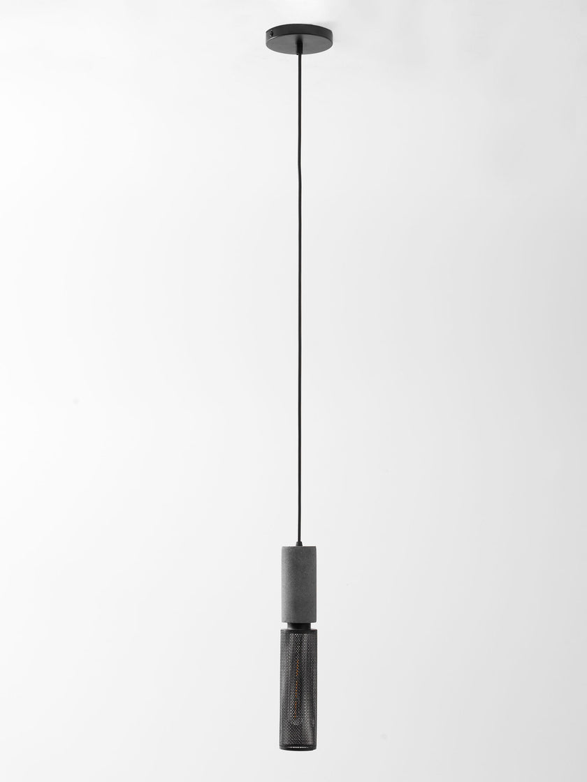 Minimalist Concrete Stone Cylinder Pendant Lamp