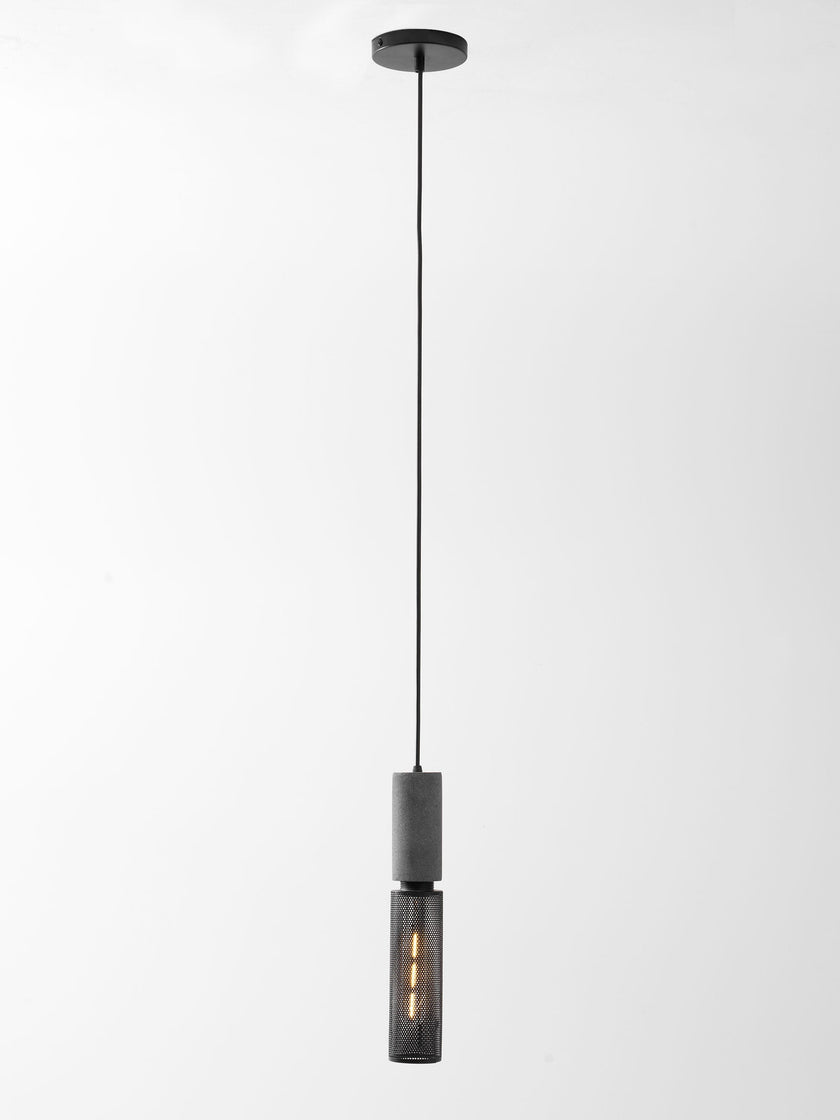 Minimalist Concrete Stone Cylinder Pendant Lamp