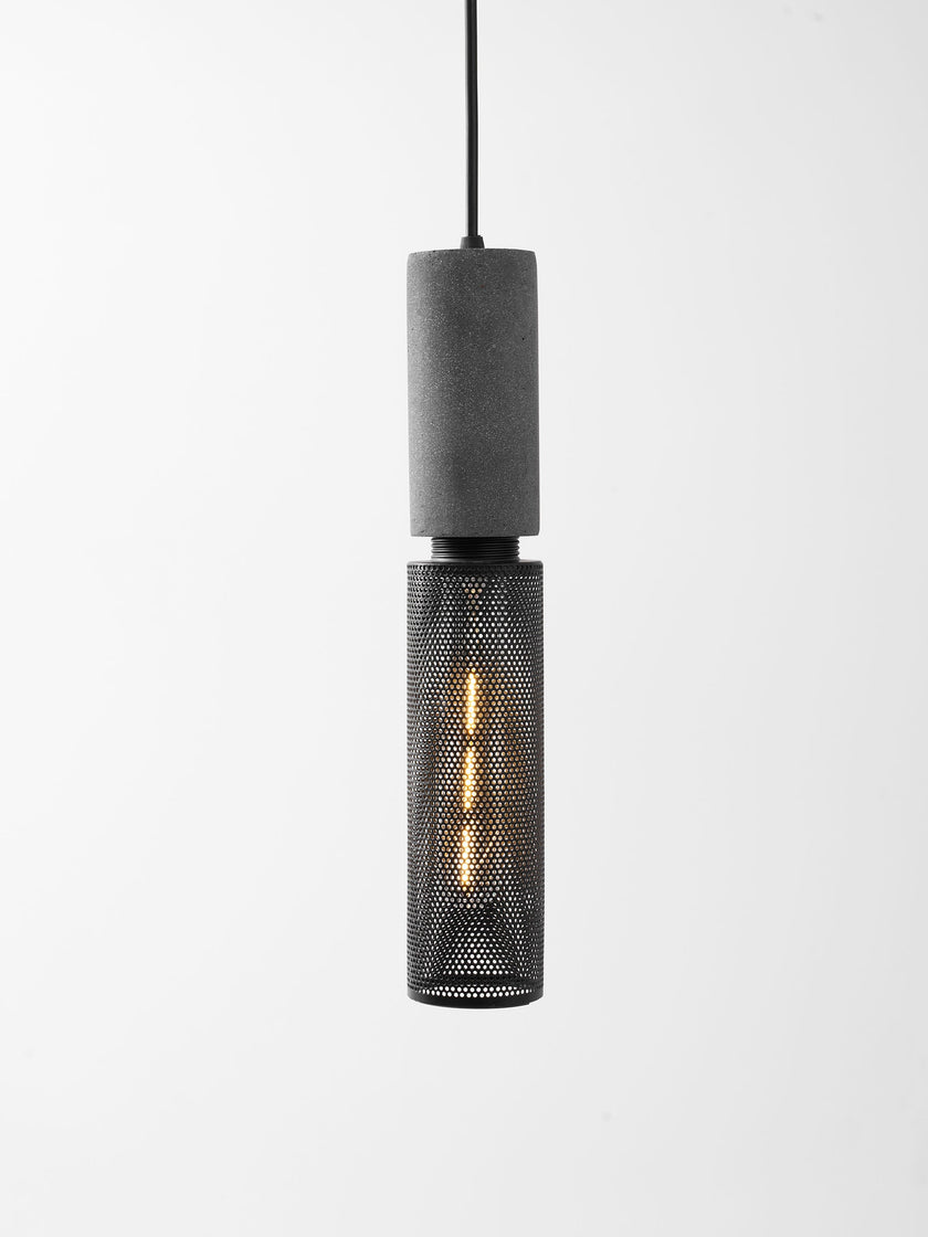 Minimalist Concrete Stone Cylinder Pendant Lamp