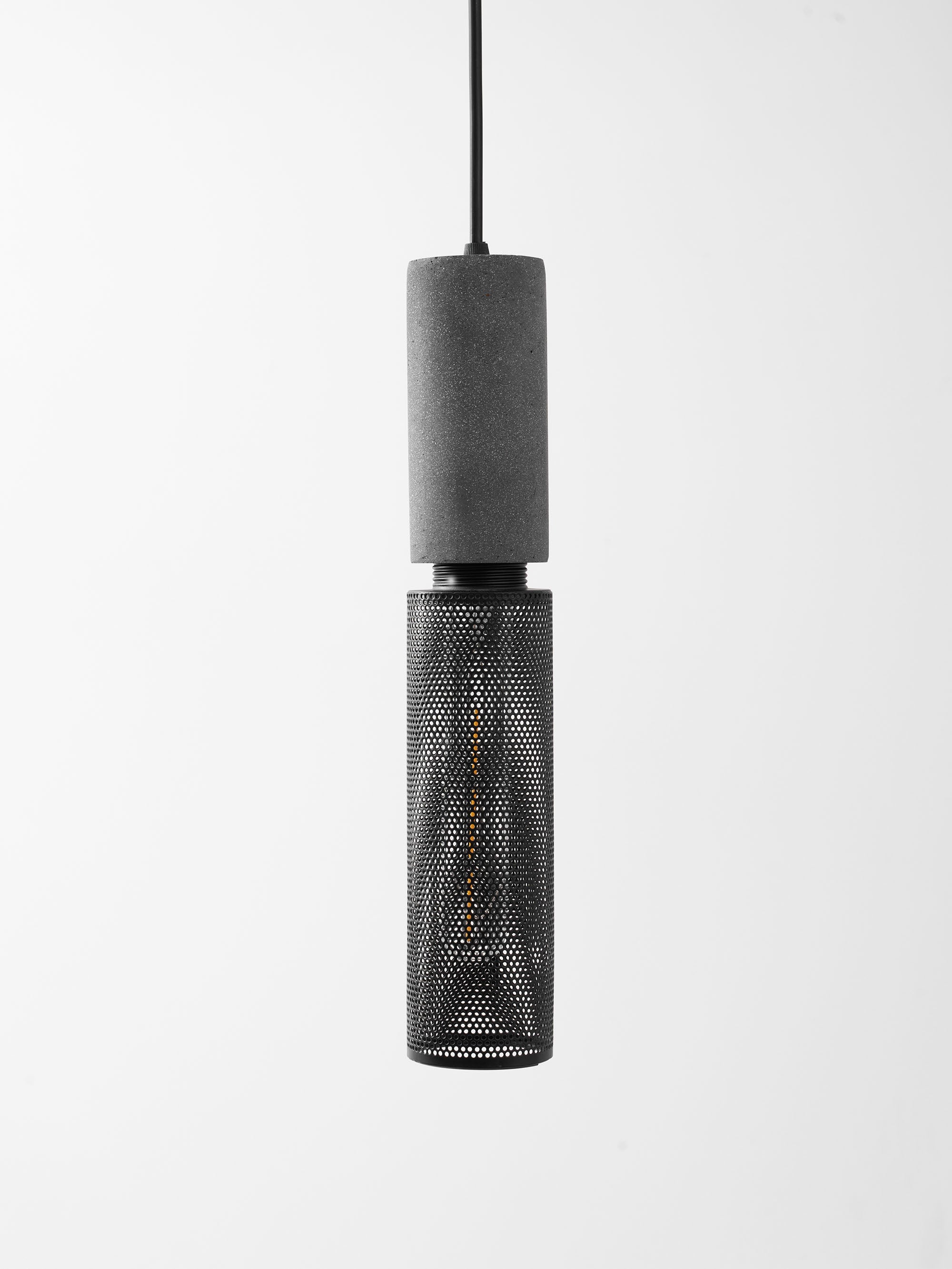Minimalist Concrete Stone Cylinder Pendant Lamp