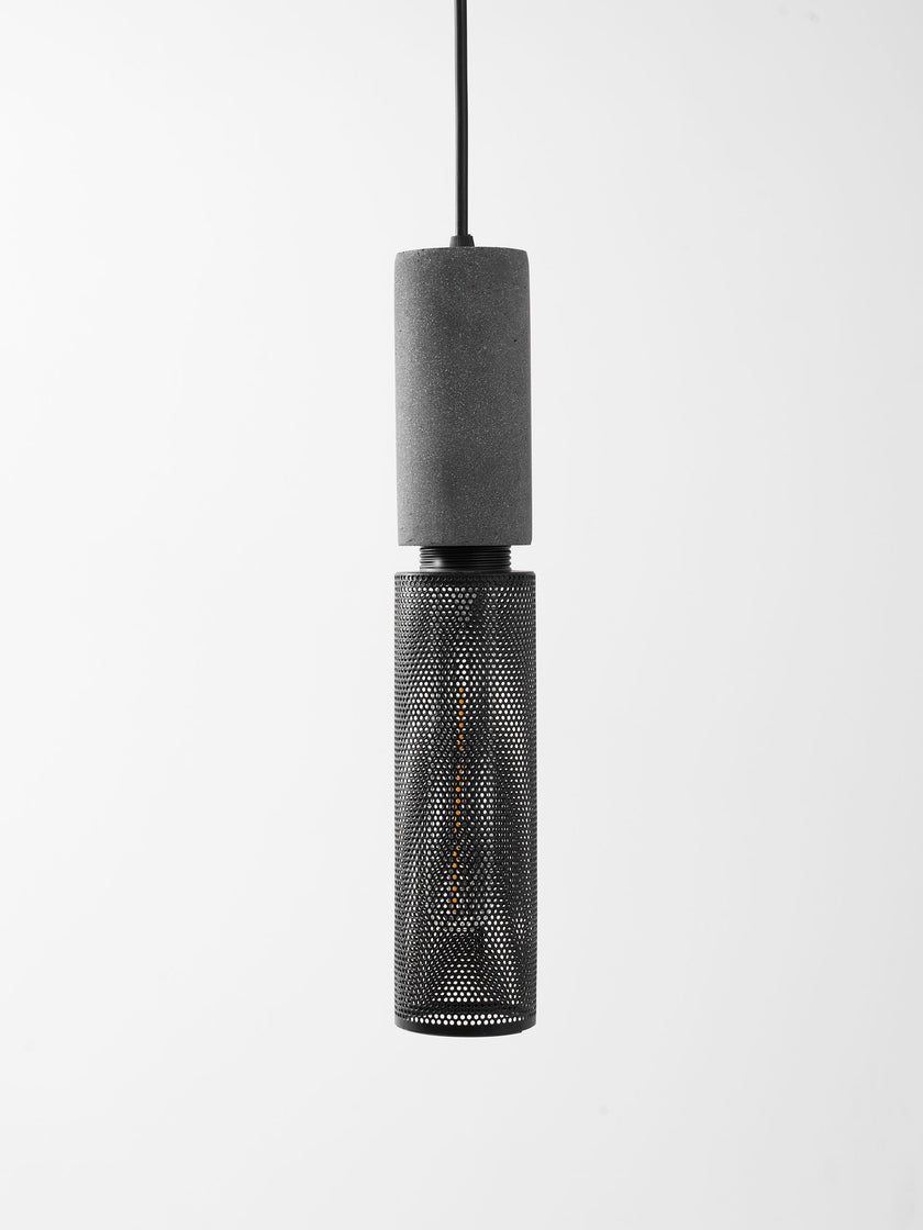 Minimalist Concrete Stone Cylinder Pendant Lamp