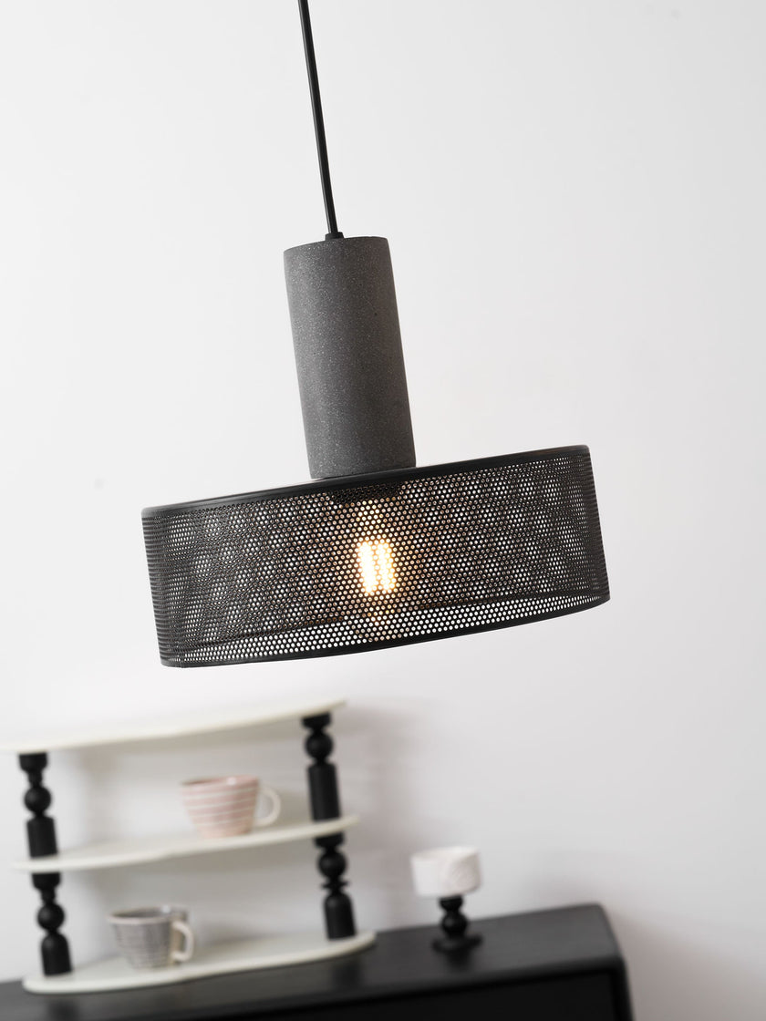 Minimalist Concrete Stone Cylinder Pendant Lamp