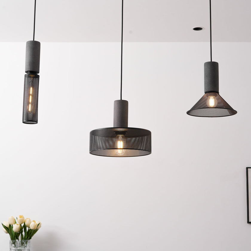 Minimalist Concrete Stone Cylinder Pendant Lamp