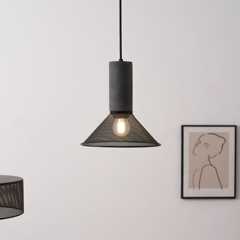 Minimalist Concrete Stone Cylinder Pendant Lamp