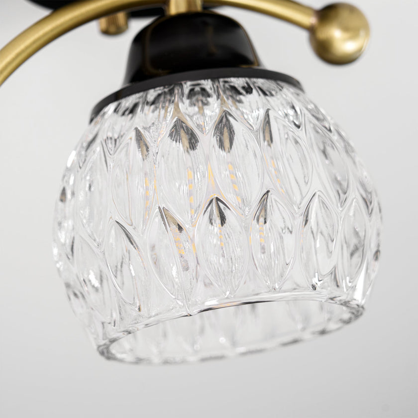 Brass Art Deco Ceramic Bird Ceiling Lamp
