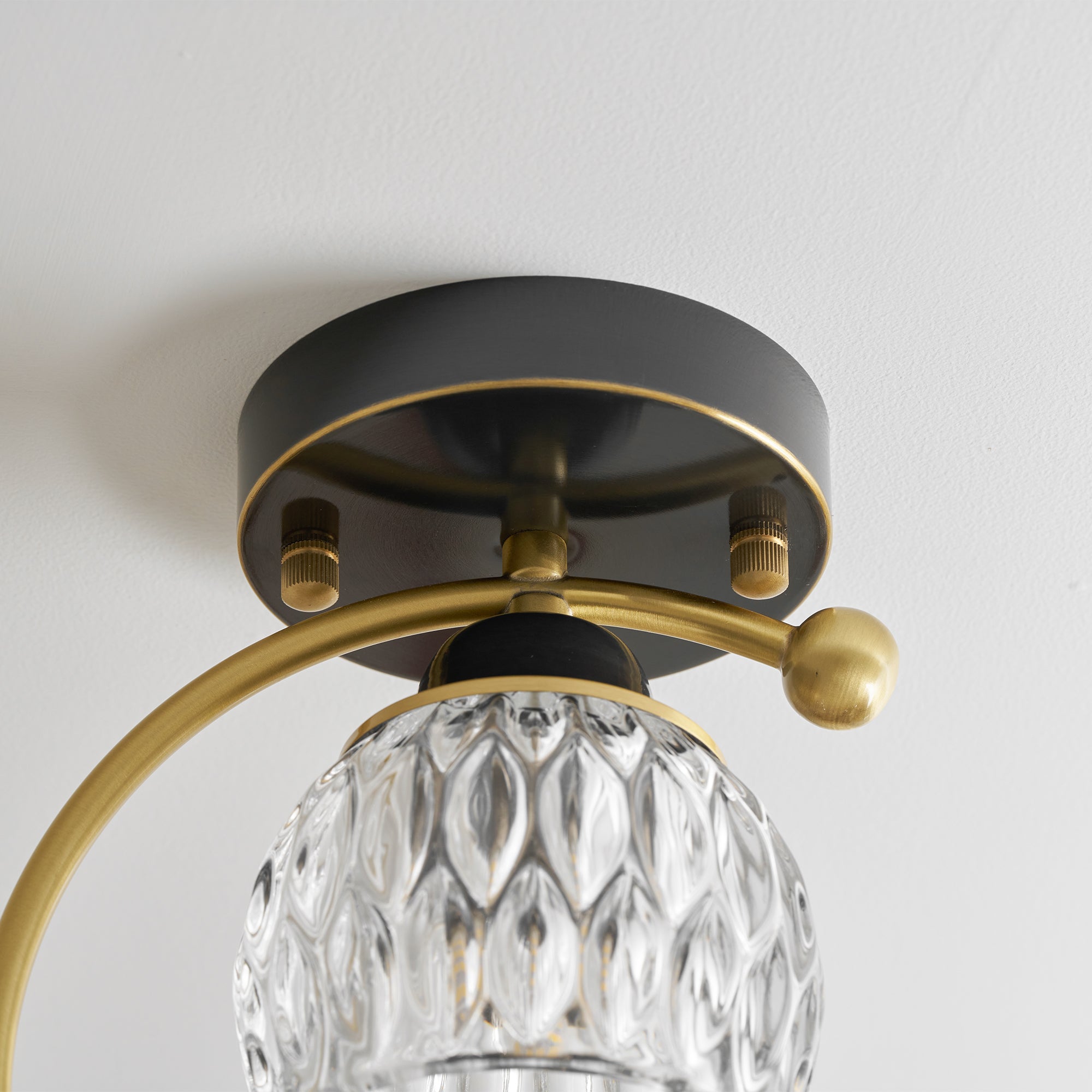 Brass Art Deco Ceramic Bird Ceiling Lamp