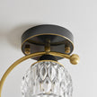 Brass Art Deco Ceramic Bird Ceiling Lamp