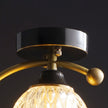 Brass Art Deco Ceramic Bird Ceiling Lamp