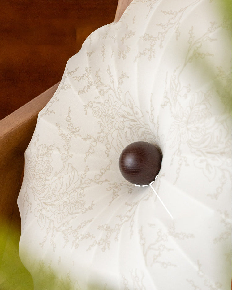 Calvrane Pleated Fabric Semi-Flush Ceiling Light