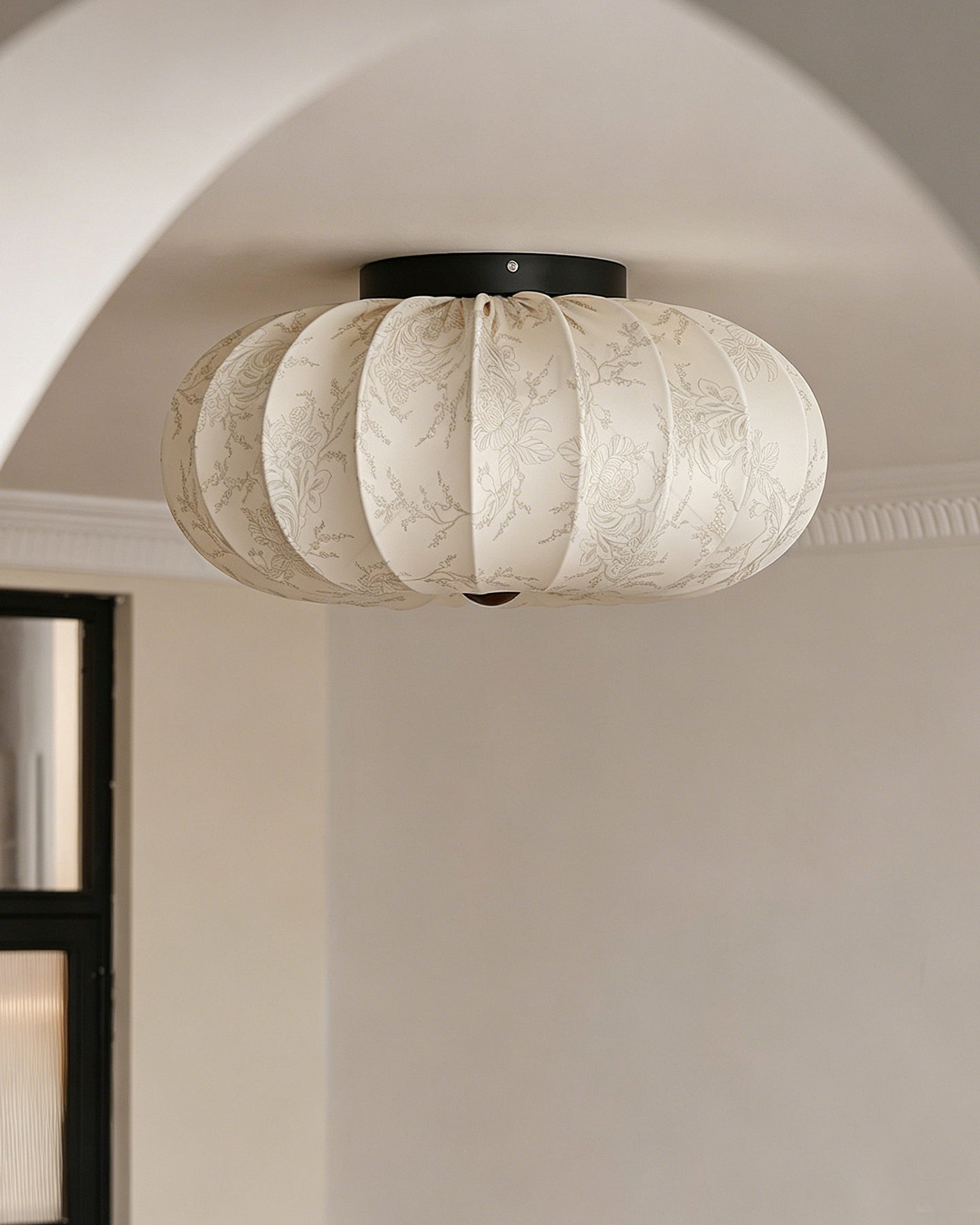 Calvrane Pleated Fabric Semi-Flush Ceiling Light