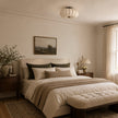 Calvrane Pleated Fabric Semi-Flush Ceiling Light