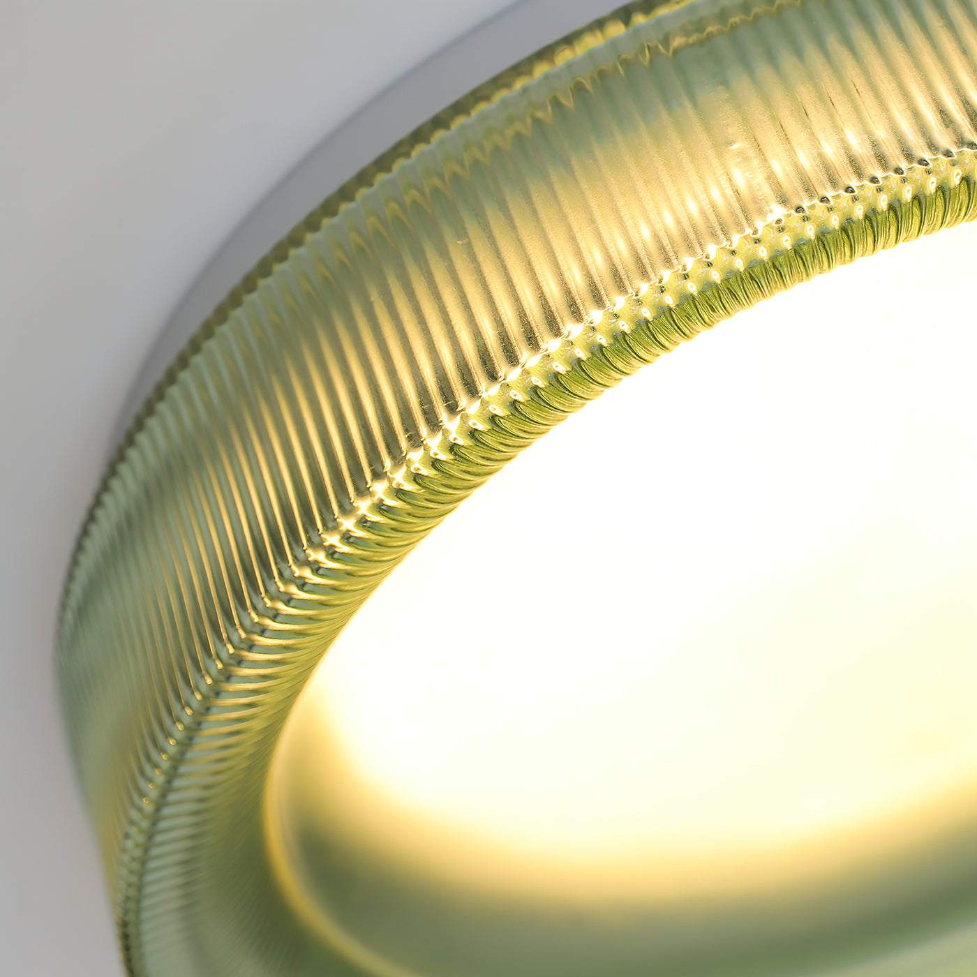 Calvrane Fluted Glass Drum Ceiling Light