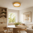 Calvrane Fluted Glass Drum Ceiling Light