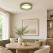 Calvrane Fluted Glass Drum Ceiling Light