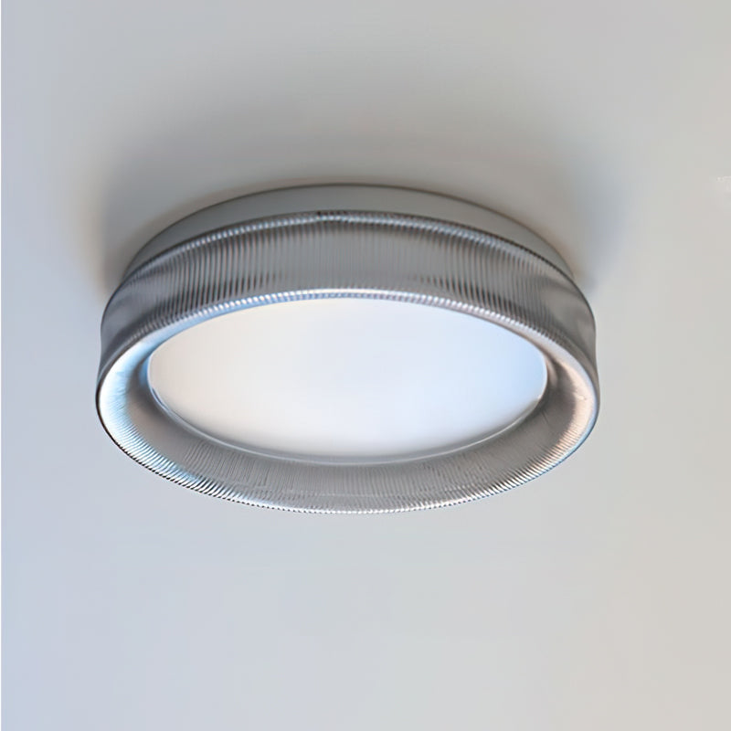Calvrane Fluted Glass Drum Ceiling Light
