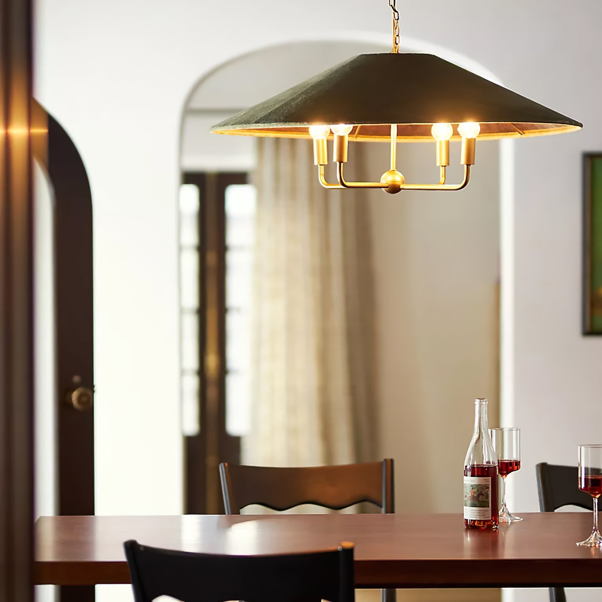 Calvrane Conical Fabric Pendant Light
