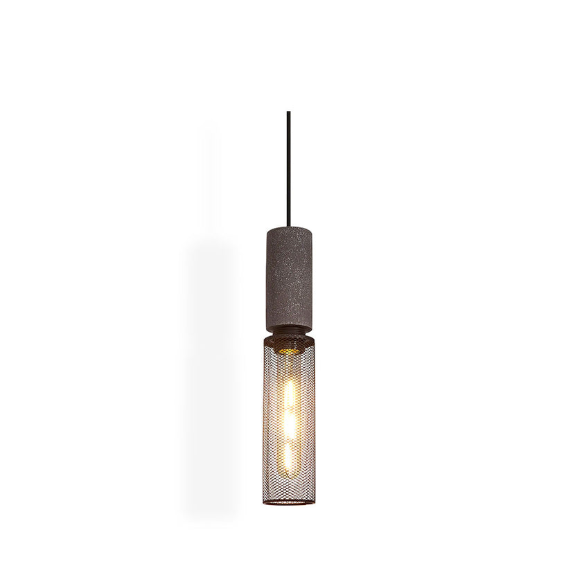 Minimalist Concrete Stone Cylinder Pendant Lamp