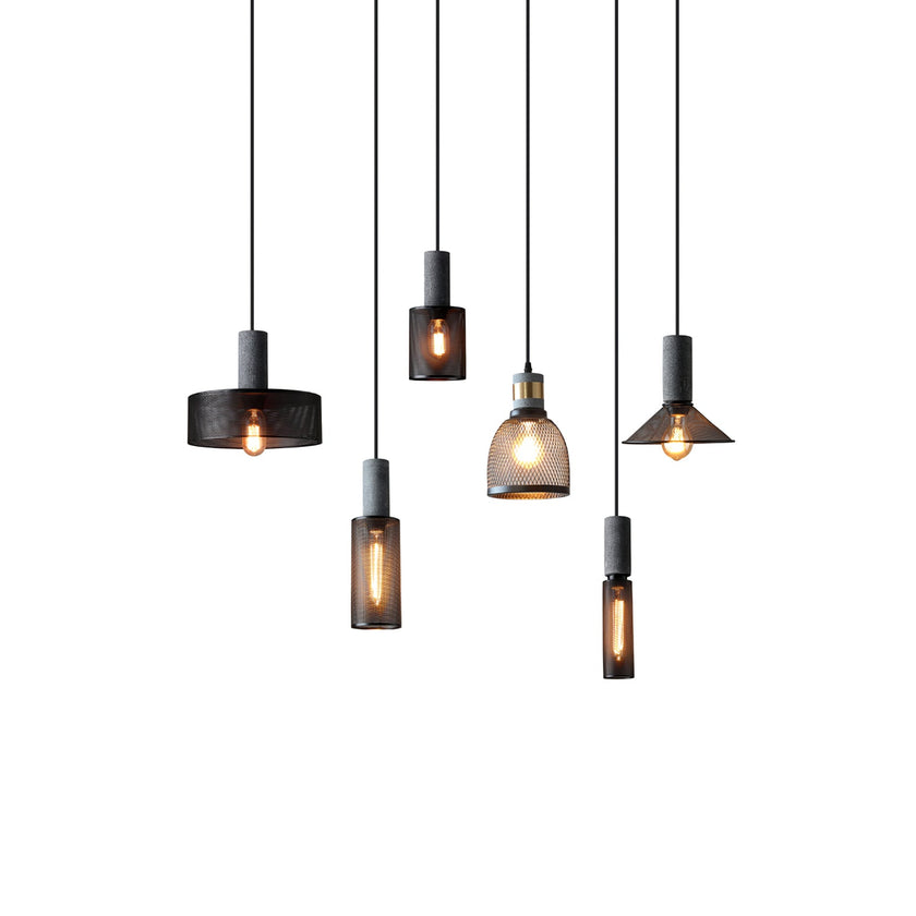 Minimalist Concrete Stone Cylinder Pendant Lamp