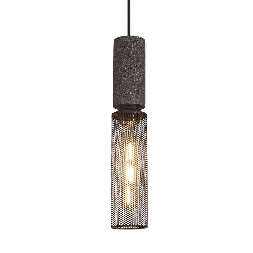 Minimalist Concrete Stone Cylinder Pendant Lamp