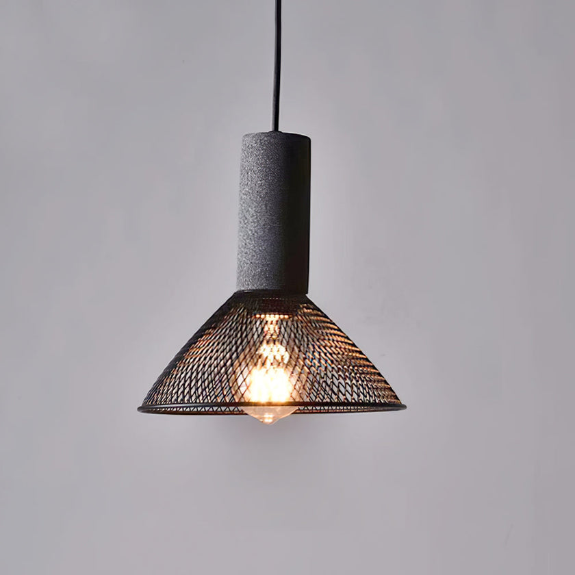 Minimalist Concrete Stone Cylinder Pendant Lamp