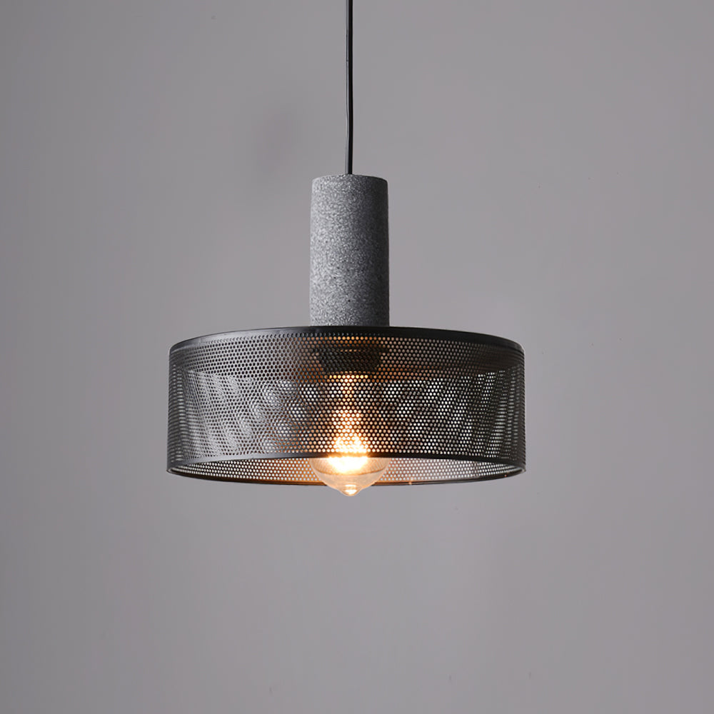 Minimalist Concrete Stone Cylinder Pendant Lamp