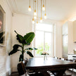 Cut Crystal Brass Bulb Pendant Light