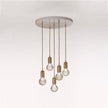 Cut Crystal Brass Bulb Pendant Light