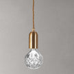 Cut Crystal Brass Bulb Pendant Light