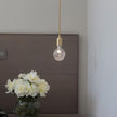 Cut Crystal Brass Bulb Pendant Light