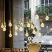 Cut Crystal Brass Bulb Pendant Light