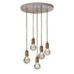 Cut Crystal Brass Bulb Pendant Light