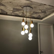 Cut Crystal Brass Bulb Pendant Light