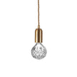 Cut Crystal Brass Bulb Pendant Light