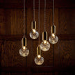 Cut Crystal Brass Bulb Pendant Light