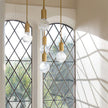 Cut Crystal Brass Bulb Pendant Light