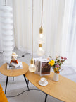 Cut Crystal Brass Bulb Pendant Light